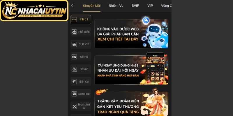Khuyến mãi NN88 nổi bật theo từng nhóm